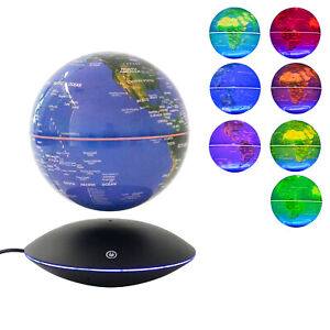 6 inch Magnetic Levitating Floating Globe World Map LED Light Night Lamp Decor