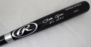 PETE ROSE AUTOGRAPHED SIGNED BLACK RAWLINGS BAT REDS 