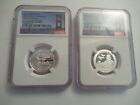 TWO 2021 S US Proof ATB Quarters both NGC PF70, Tuskegee Airmen & Crossing DE