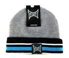 Winter Beanie UFC MMA Cage Fight Tapout Cuffed Striped Toque Grey One Size