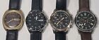 Men's Watch Lot of 4 Fossil Watches Big Bold Statement Watches Need Batteries