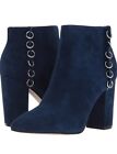 NWB Katy Perry 'The Fellz'  Blue Suede Chunky Heel Pointy Toe Ankle Booties  7