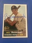 Bill Mazeroski Signed 2001 Topps Rookie Archives 1957 Baseball Card #24! HOF