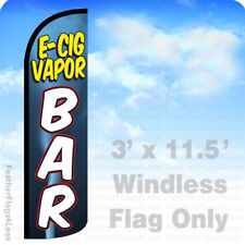 E-CIG VAPOR BAR - Windless Swooper Feather Flag 3x11.5' Banner Sign - kq