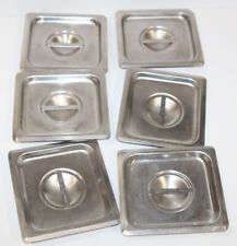 Lot of 6 Vollrath Steam Pan Cover Lid 1/6 Size Pan 6x Stainless Steel 75260