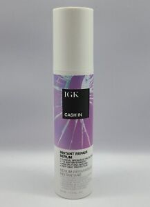 IGK Cash In Instant Repair Hair Serum 1.7 Oz 50 mL Full Size Breakage Protection