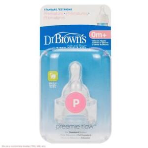 Dr. Brown's Natural Flow Preemie Standard Bottle Nipples - 2pk