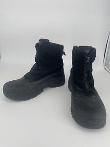 Totes Boots Men’s Black Sz 12 Full Zip Winter Snow Outdoor Good Condition