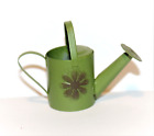 Fairy Garden Miniature Dollhouse Floral Green Metal Watering Can