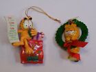 Garfield 1981 Wreath Ornament Christmas Tree Holiday Vintage Noel List Set Lot 2
