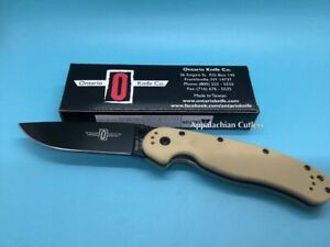 Ontario Knife Company RAT 1 Desert Tan Knives ON8846DT Lockback