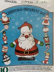 Santa and Friends Puffets Christmas Ornament Sewing Kit NIP