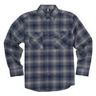 YAGO Men's Casual Plaid Flannel Long Sleeve Button Up Shirt Navy/A2 (S-5XL)