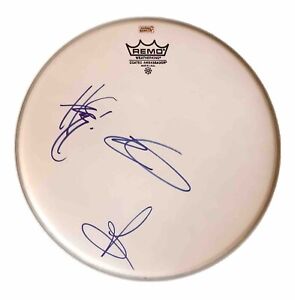 PARAMORE Signed Autograph DRUMHEAD Hayley Williams, Taylor York, Jeremy Davis CA