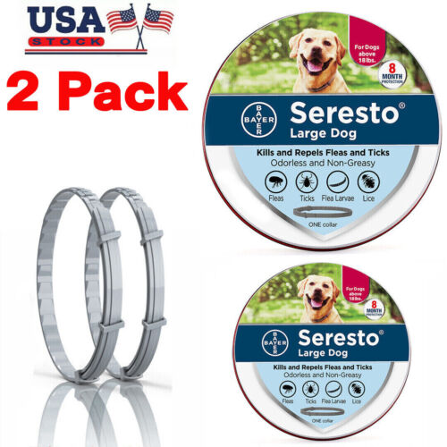 2Pack Collars for Large Dogs, 8-month Protection US Free Shipping