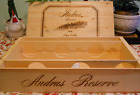 Empty 6 Bottle Wine Box Wood Crate Andrus Reserve 1994 22x12 3/4x4 3/4 inches VG