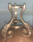 Vintage Brass Trio Of Large Leaves 5.75”T 2 3/8”Diam Top 5”Base Plant Bowl Stand