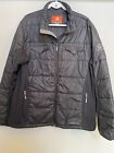 Merrell Puffer Jacket Full Zip Coat Men's Size XL Black Packable EUC