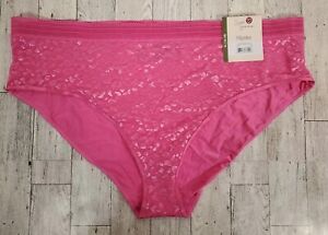 Secret Treasures HIPSTER Panties XL & 2X Hot Pink Sexy Lace Leopard Underwear