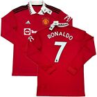2022/23 Manchester United Home Jersey #7 Ronaldo Medium Adidas Long Sleeve NEW