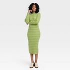 Black History Month Women's House of Aama High Neck Maxi Knit Dress - Green
