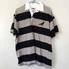 Staple Polo Shirt Size XL Gray Black Wide Strip Big Pigeon Logo Preppy