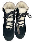 Sorel Evie Cozy Waterproof Boot Women’s Size 9 Black Suede & Faux Shearling