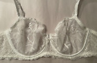 Victoria Secret bra 36C Unlined Demi White floral lace underwired VTG 2009