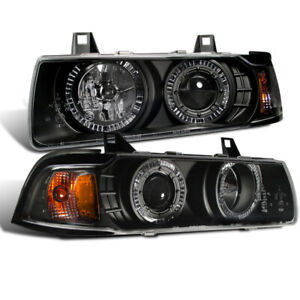 CG BMW 3 Series E36 92-98 2 Dr Projector Headlight G2 Halo Black Clear (For: BMW)