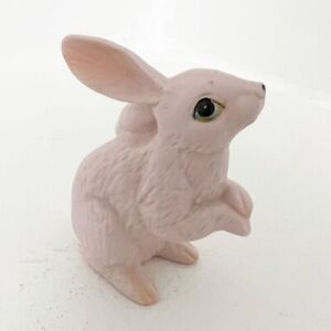 Vintage Porcelain Woodland Creatures pink bunny Figurine Japan made