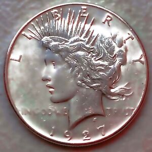 New Listing1927-S PEACE DOLLAR 90% $1 COIN US #Y551