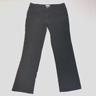 Black Corduroy Pants Women's Size 12 St. John's Bay Classic Corduroys Waist 34