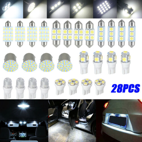28Pcs Car Interior LED Light For Dome Map License Plate Lamp Bulbs Accessories (For: 2012 Kia Sportage)