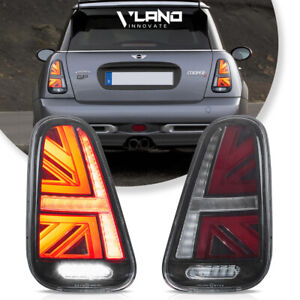 Clear VLAND For Mini Cooper R50 R52 R53 2001-2006 LED Tail Lights W/Sequential (For: More than one vehicle)