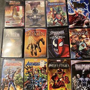Marvel Animated 12 DVD Lot Avengers X-men Spider-man Thor Ironman Inhumans Venom