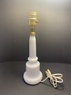 Vintage Hobnail Milk Glass Lamp Boudoir 13 Inches Works Great Good Vintage Cond