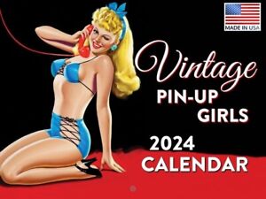 Vintage Pin-Up Girls 2024 Wall Calendar Full Color Made in USA Peter Driben Art