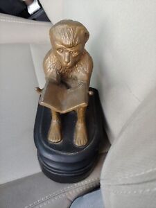 New ListingVtg Solid Brass 9” Tall Monkey Reading Book Statue By Castilian Imports 4+lbs