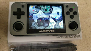 New Anbernic RG350M Gray Aluminum, plug &play configured 128GB Retro handheld