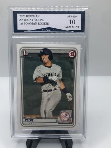 Anthony Volpe 2020 Topps Bowman New York Yankees 1st Rookie Card Gem Mint 10!