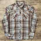 Vintage 1970s Kennington Pearl Snap Shirt Western Cowboy Long Sleeve Size Large