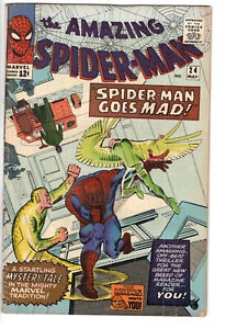 AMAZING SPIDER-MAN #24 (1965) - GRADE 4.0 - MYSTERIO MESSING W/ PETER - DITKO!