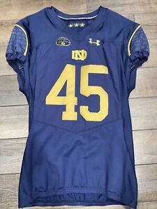 2017 TEAM ISSUED NOTRE DAME FOOTBALL KNUTE ROCKNE HERITAGE JERSEY #45