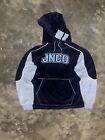 Vintage 2003 JNCO Embroidered Logo Blue Navy Velour Pullover Hoodie Long Sleeve