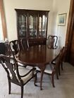 DREXEL...CHERRY DINING ROOM SET ...*TABLE/CHAIRS/CABINET* FREMONT,OH PICKUP ONLY