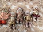ANTIQUE 1920’S JOINTED PORCELAIN DOLL LOT OF 5 ASSORTED