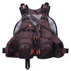 Fly Fishing Vest Jacket Backpack Chest Mesh Bag Adjustable Multi-pocket