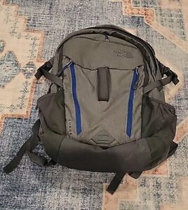 The North Face Surge Backpack Black Gray Laptop Pockets Large