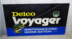 Vintage Delco Voyager Marine Battery Bass Masters Fishing Sign 20