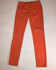 CAbi 747 Lobster Coral Skinny Jeans Women's Stretch Casual Comfort Size 0